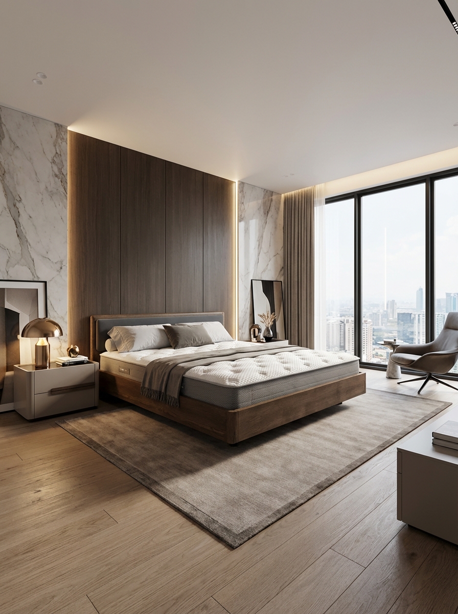 Кровать new collection c мягким изголовьем